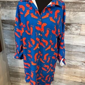 Bold Blue and Orange Tiger Print Mini Dress